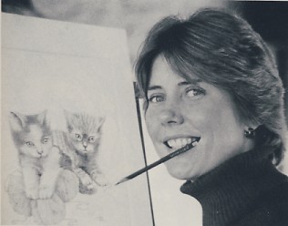 Joni Eareckson is drawing with her mouth
