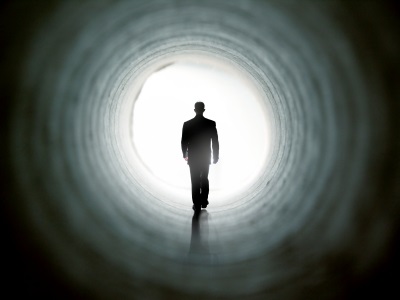 A tunnel in a near-death experience
